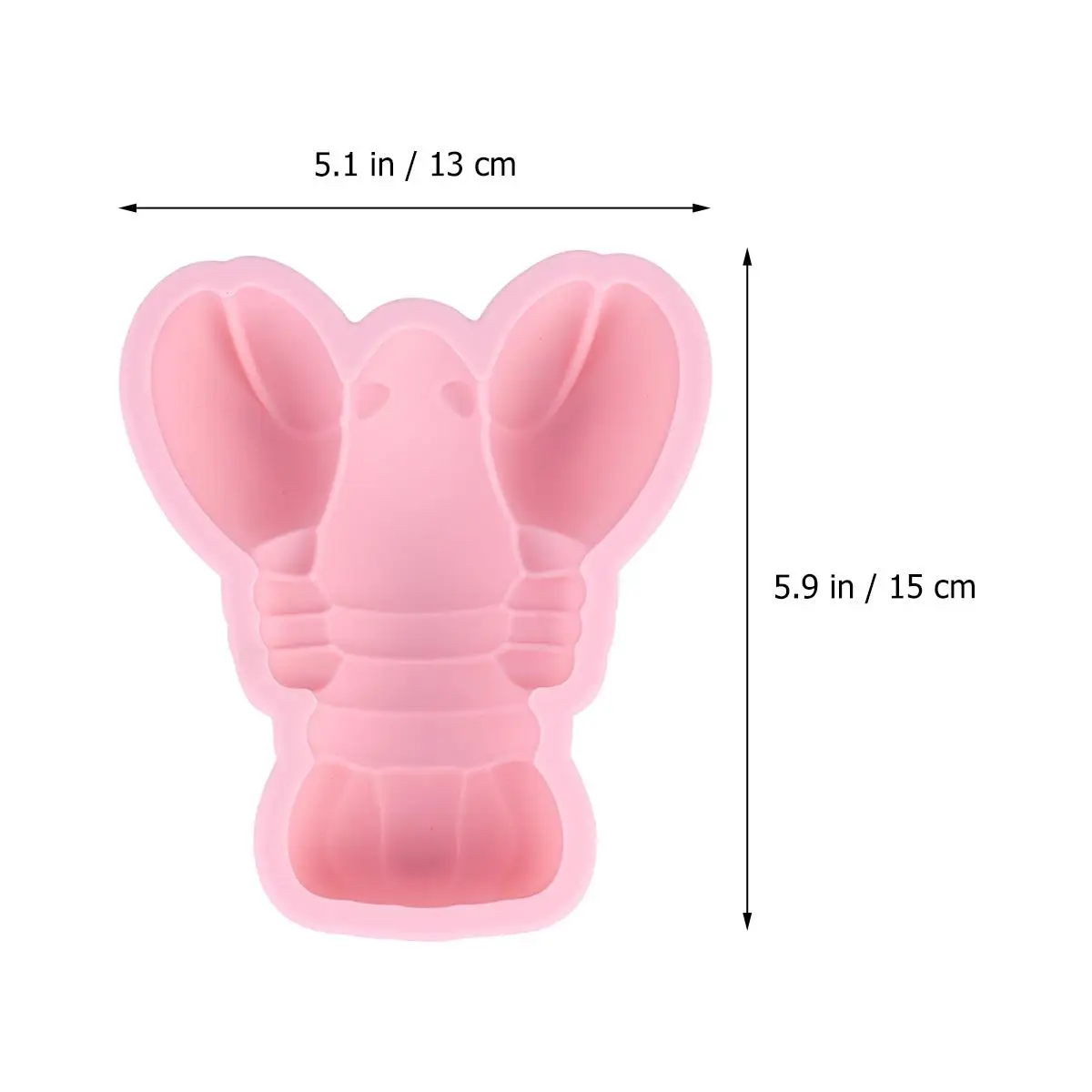 

2PCS Crayfish Shaped Cake Molds 4 Inch Random Color Food Grade Silicone Baking Kitchen Supplies Easy Demold Safe Storage
