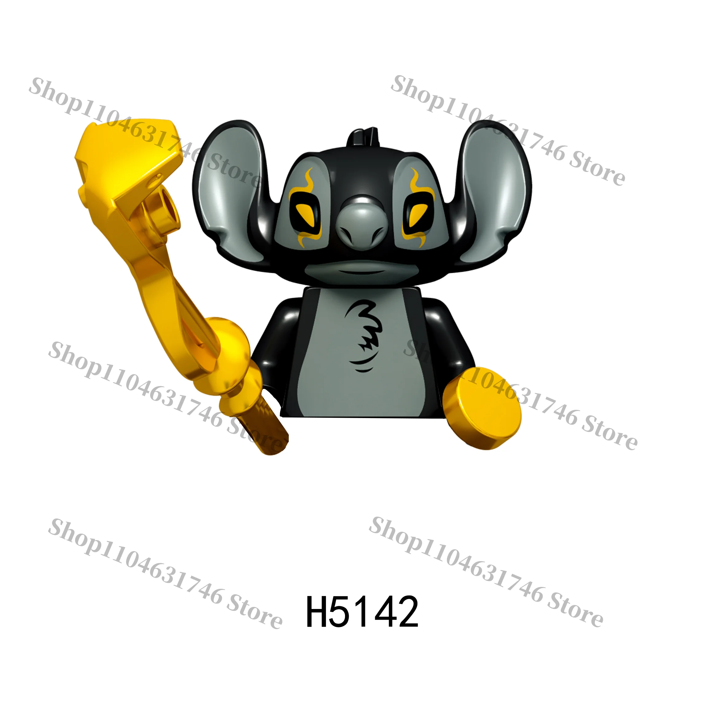 ديزني بنة سنو وايت ميكي ستيتش الساحرة شخصيات كرتونية للأطفال تجميع صغير بنة لعبة الطوب الهدايا