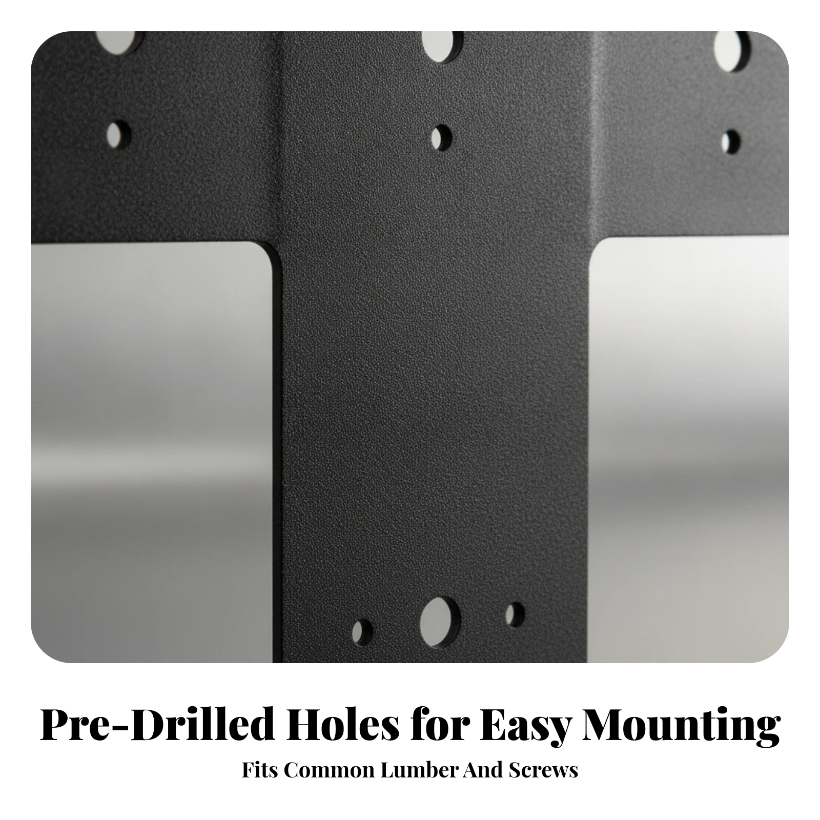 T Flat Bracket with Screw Holes Anti-Corrosion T-Shaped Steel Plate Post to Beam Connector Wear Resistant