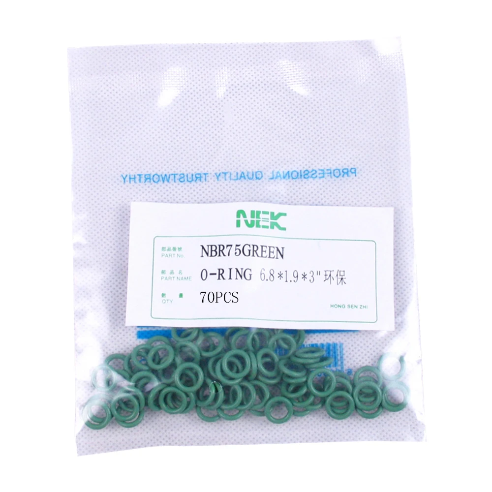 (6.8*1.9mm ) #12 R12 NBR Rubber O-Ring Seal Kit,High Temperature Resistance for Car Air Conditioning valve 5/16 3/8 1/2 5/8