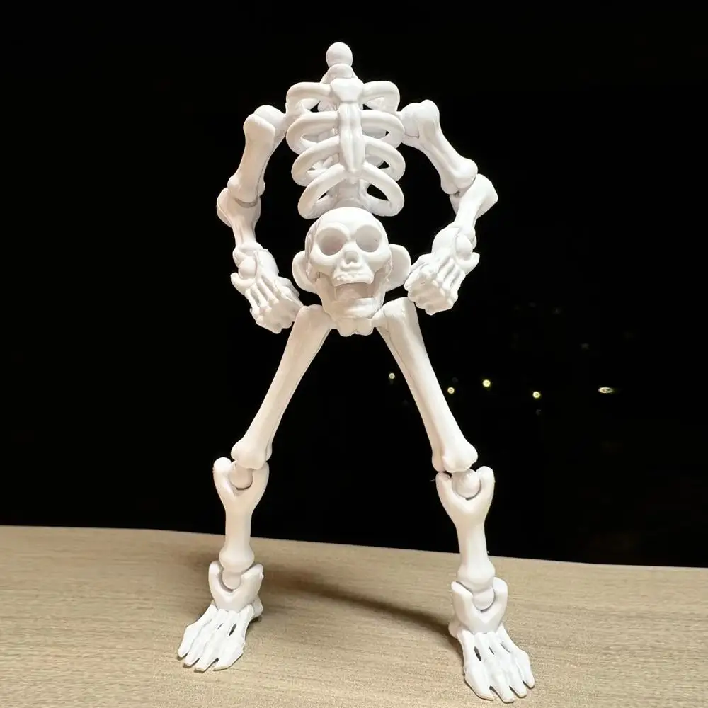 3D Skull Model Assembly Toy Joints Figure Multi-Articulable Skull And Bone Puppet Decoration Action Figures Gift Anime