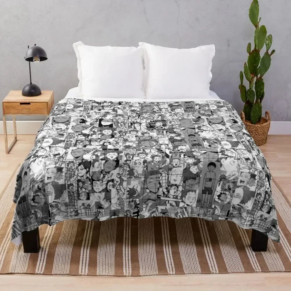 

Tendou Satori manga collage Throw Blanket Furrys Plaid on the sofa Large Decorative Sofas Blankets