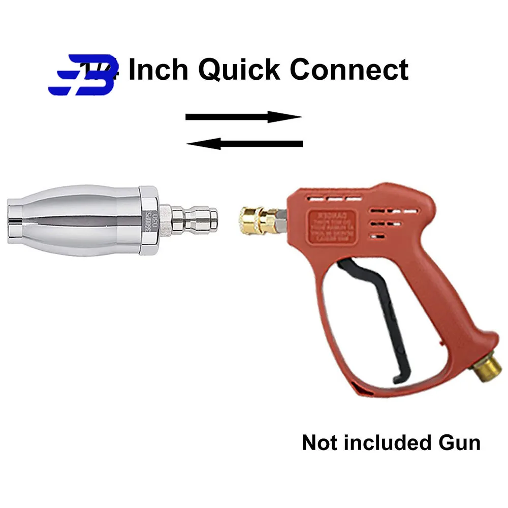 1pc, Turbo Nozzle For Pressure Washer, Rotating Nozzle For Hot And Cold Water, 1/4 Inch Quick Connect, Orifice 3.0, 3600 PSI