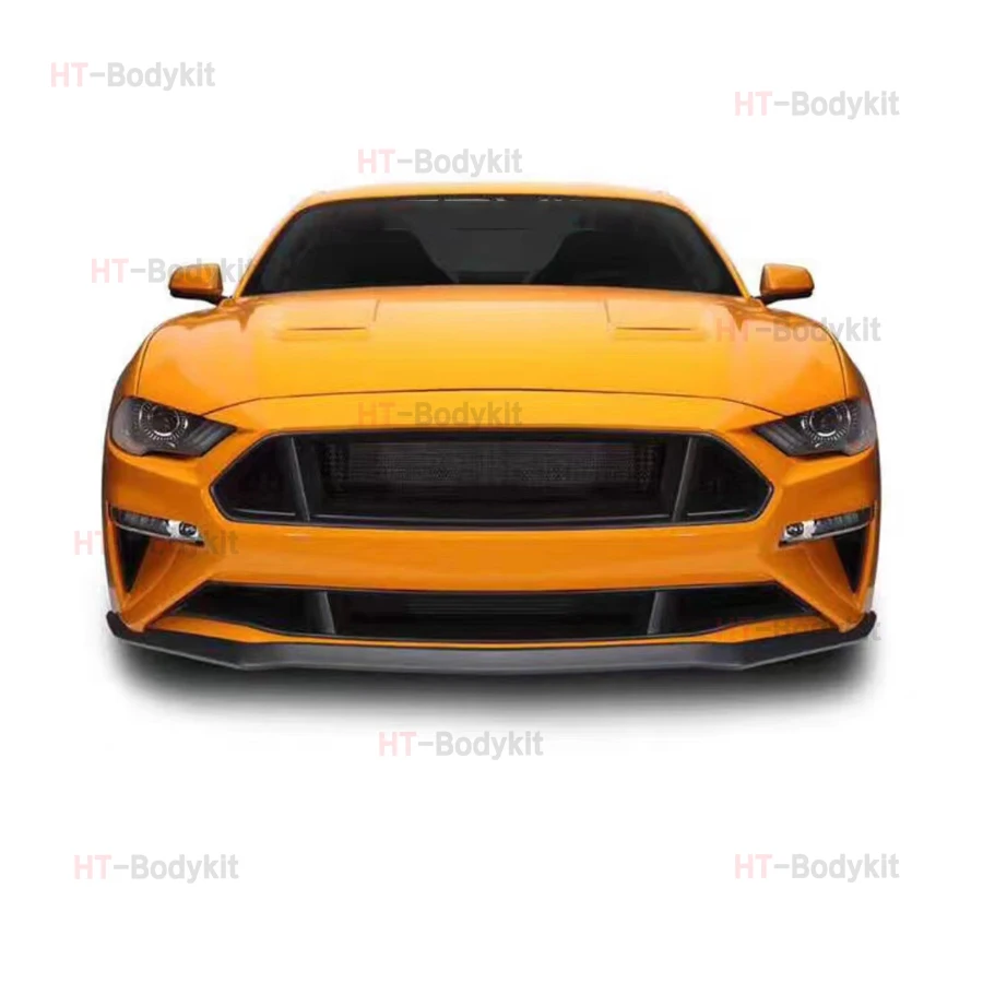 Really Carbon Fiber Front Bumper Mesh Grills Racing Grille for Ford Mustang 2018-2021 Car Styling Bodykits Accessories