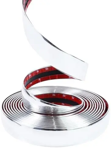 

16FT Chrome Car Trim Molding 1" Heavy Duty UV-Protected Self-Adhesive for SUV RV Truck Window Bumper