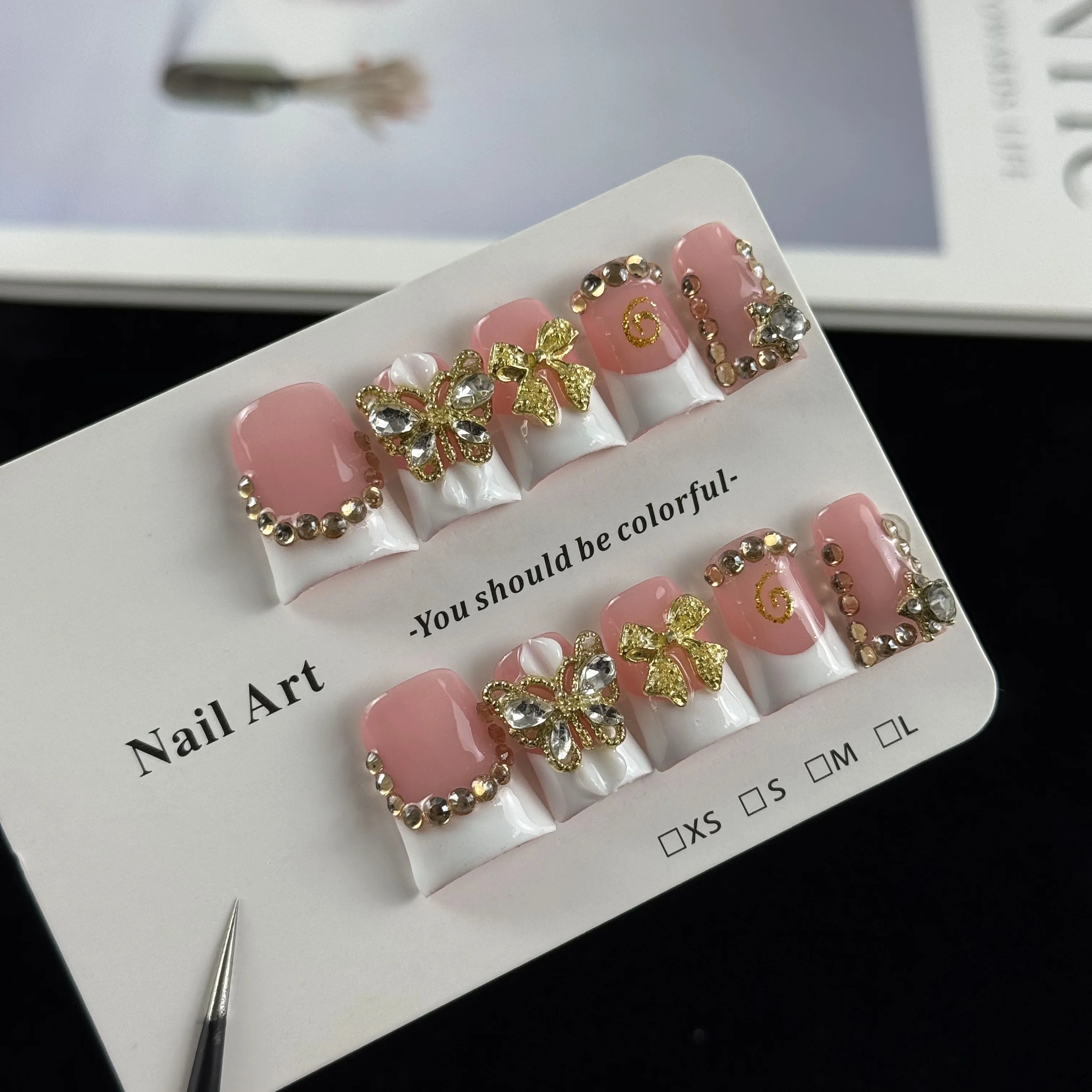 10pcs high-end Luxury-sleek st - Nail Art Fake Nails recension och pris