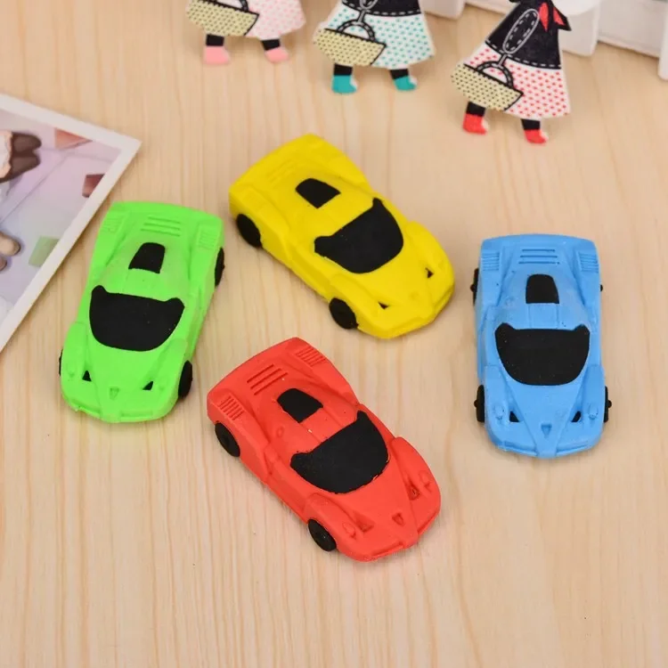 20 Pcs Creative Sports Car Eraser Cute Creative Stationery Factory Direct Novelty Erasers Art Supplies Student Gift Students