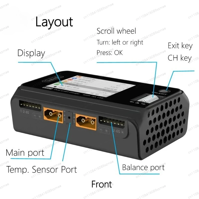 

ToolkitRC M6D V3 500W Dual Channel Charger, 15A per Port for 1-6S LiPo/LiHV, with Discharge & Storage Mode, FPV Essential