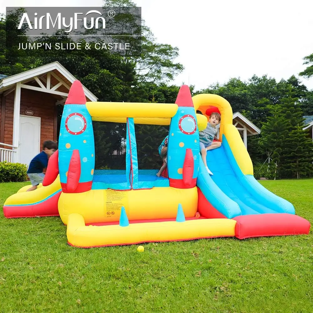 Bouncy Castle with Air Blower,Play House with Ball Pit,Inflatable Kids Slide,Jumping Castle with Carry Bag