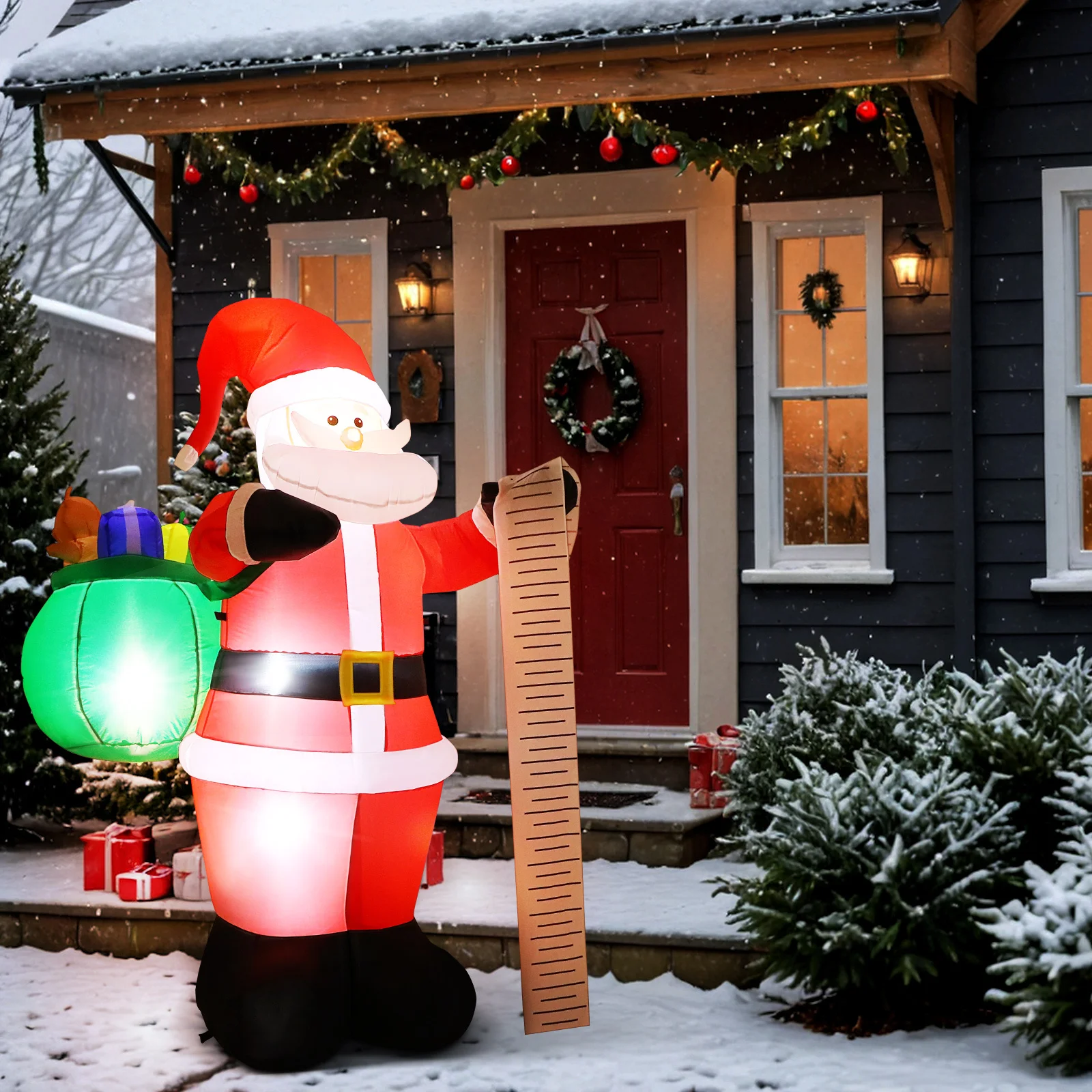 

5.9Ft Inflatable Santa Claus Outdoor Christmas Decorations Lighted Holiday Blow Ups For Yard Garden Party Inflatable Decorations