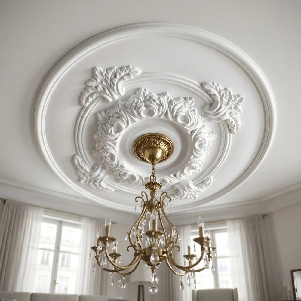 Ceiling Lamp Plate Made of PU Offering Stable Support for Chandeliers Pendant Lights and Ceiling Fan Installations