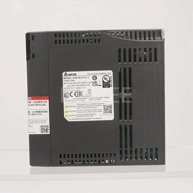1kw 2000rpm  4.77N.m  ECM-B3M-E21310RS1 ASD-B3-1021-L 1kw Constant Torque Ac Servo Motor