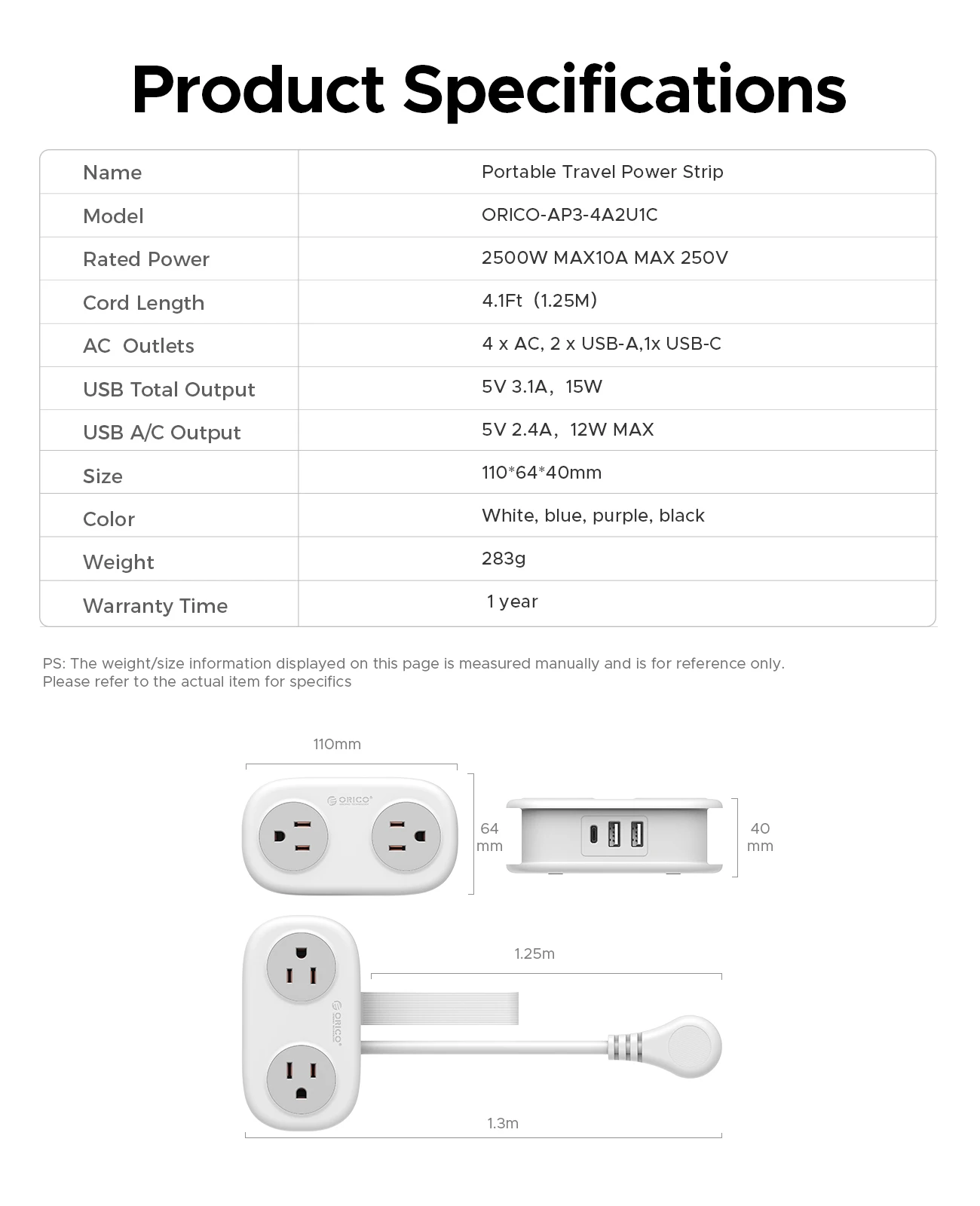 Product Specifications 