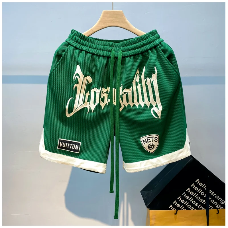 2024 Summer Men's Shorts American Fashion Embroidery Shorts Streetwear Harajuku Letter Sports Shorts Casual Men's Clothing Short