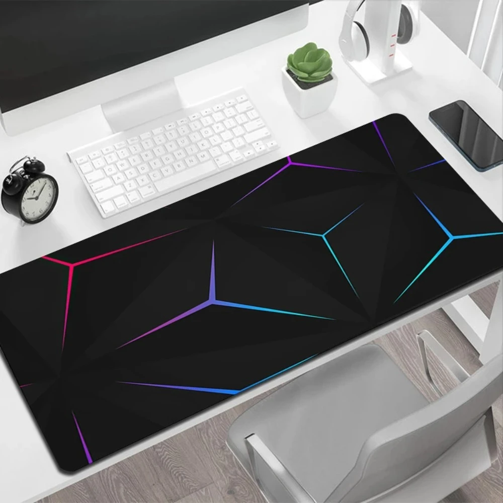 900x400 Geometric Art Large Gaming Mouse Pad Gamer Big Mouse Mat Computer Gaming Locking Edge MousePad Keyboard Desk Mice Pads