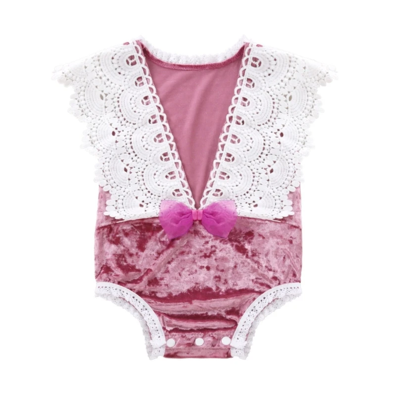 

0-3Month Baby Girls Photo Clothes Lace Romper Photo Wear Newborn Photo Costume