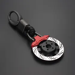 Car Styling Key Ring Holder Keychain Tuning Motorcycle Pendant Aluminum Alloy Brake Disc Key Chains Keyrings