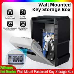 Elecpow Password Key Box  Wall Mount Waterproof Lock Safe Deposit Box Large Capacity High Security 4 Digit Password Storage Box