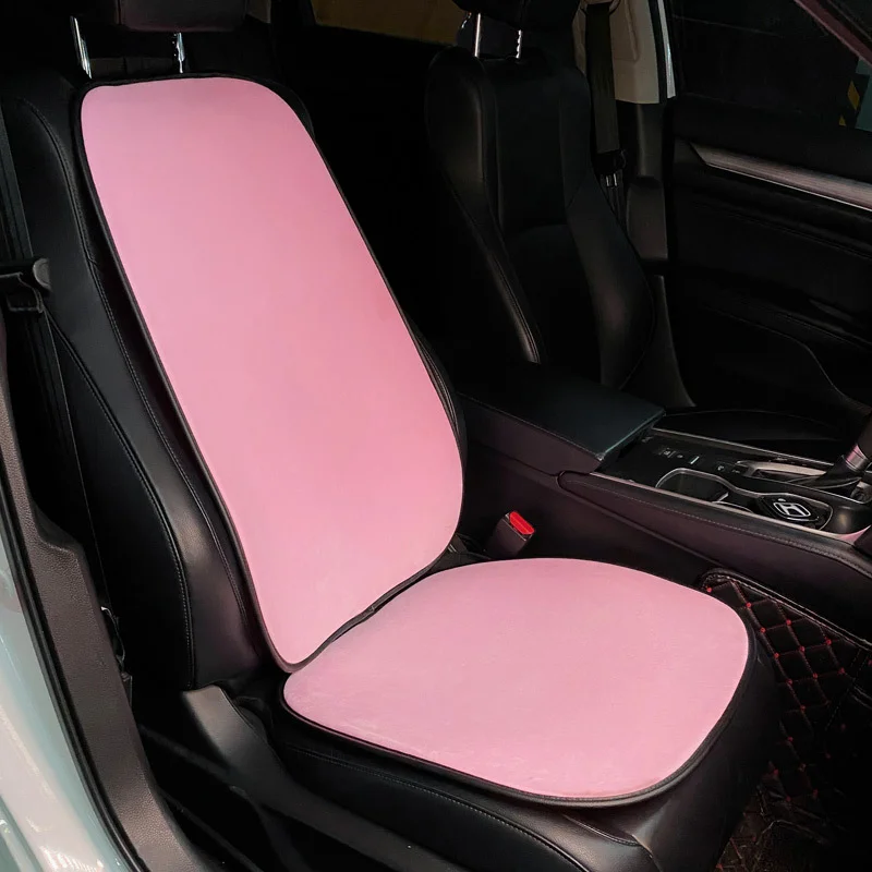 Plush Black Pink Car Cushion Winter Plush Seat Warm Heating Anti-Freezing Car Seat Cushion