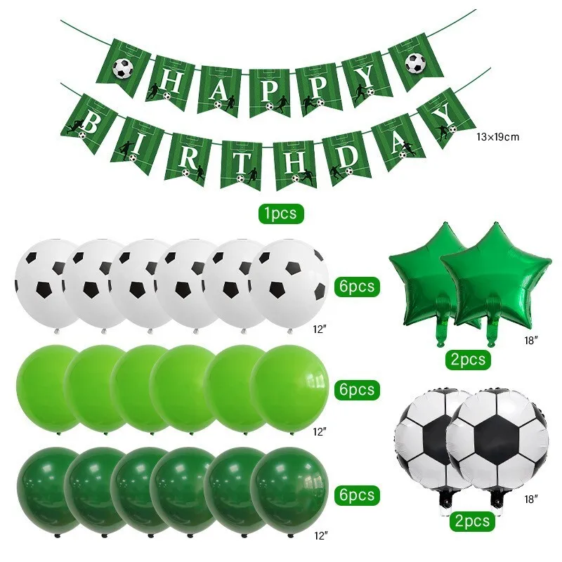 Football theme birthday balloon set champion trophy trolley ball balloon set birthday party decorative balloon wholesale