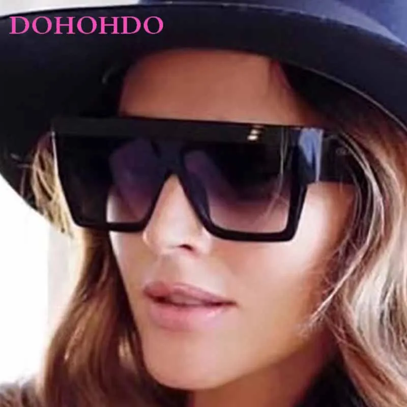 

Trendy Fashion Oversized One-Piece Square Sun Glasses Women Brand Designer Driving Shades Summer Traveling Sunglasses Male UV400