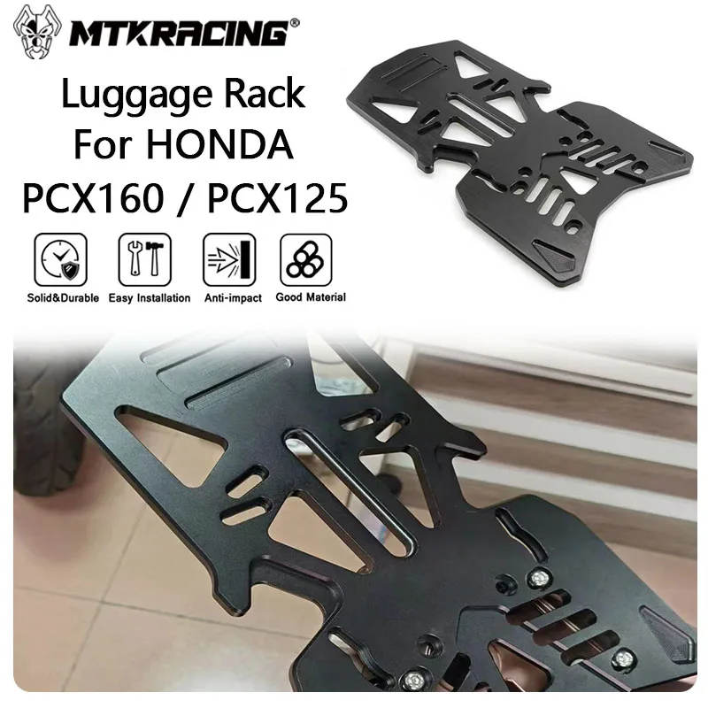 MTKRACING Rear Luggage Rack For HONDA PCX160 / PCX125 2021-2024 Motorcycle Carrier Rear Luggage Rack Shelf Bracket Rack Carrier