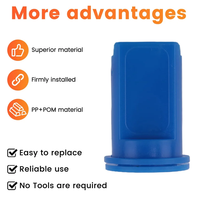 

【Price-Drop!】80PCS RC Agricultural Plant Protection UAV High Pressure Windproof Anti-Drift Flat Fan Spray Nozzles Blue