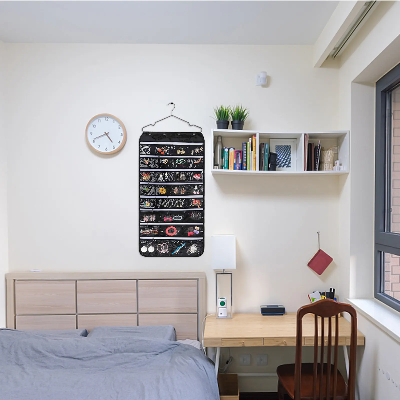 

Double Side Jewelry Organizer Hanging Bag High Quality Texture Necklace Bracelet Earring Storage Solution Jewelry Storage Bags