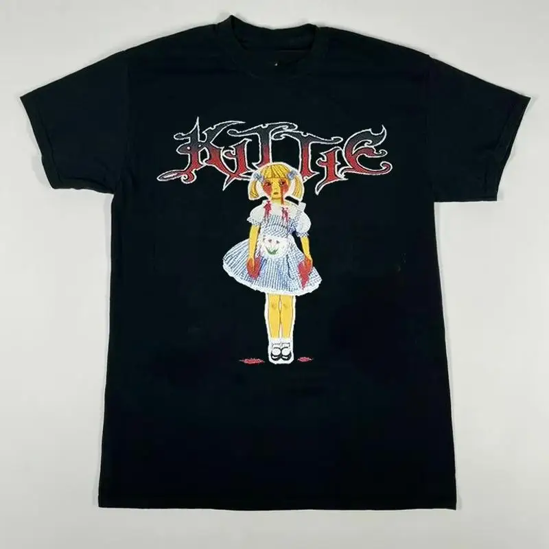 Футболка Vtg Kittie Band Tour Concert из плотного хлопка, черная, все размеры Sg106