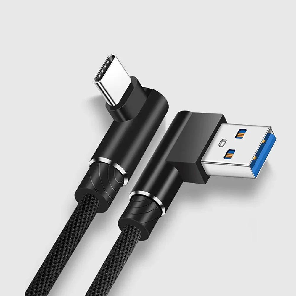 90 graden elleboog 40 W USB naar Type C snellaadkabel voor Huawei Mate 50 40 30 Xiaomi Samsung USB Type C snellaaddatakabel - afbeelding 2
