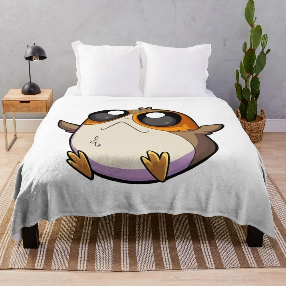 

Cute Porg Throw Blanket manga Flannels Soft Luxury Brand Blankets