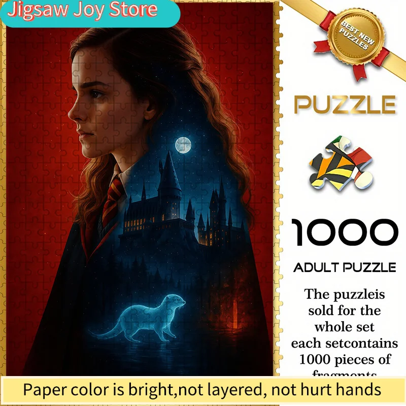 

Warner Bros Seamless Puzzle Z9.16-26, Featuring Hermione And Hogwarts Castle Design, Durable Thick Puzzle, a Great Adult Brain