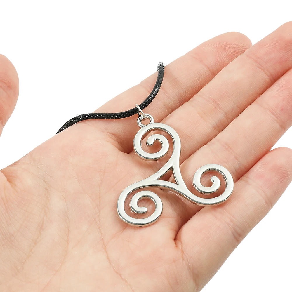 Teen Wolf Necklace Trendy Punk Gothic Argent Spiral Symbol Pendant Choker Jewelry Fashion Women Accessories Bijoux