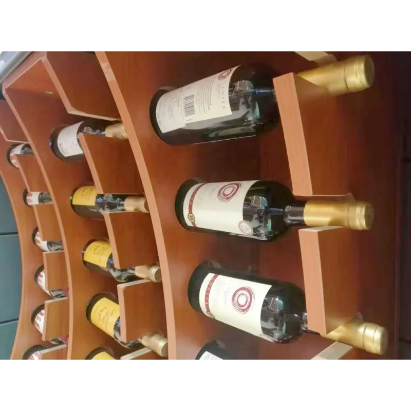 Custom.Custom قبو النبيذ الأحمر الزجاجة النبيذ خزانة عرض خشبية حامل أرفف سوبر ماركت البيرة شرب تخزين المشروبات الكحولية
