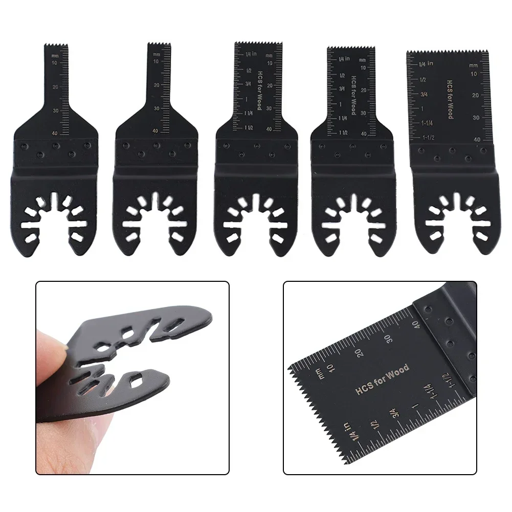 5Pcs Oscillating Multi Tool Circular Saw Blade 10/20/34mm High Carbon Steel Power Tools Accessories For Renovator Power Cutting