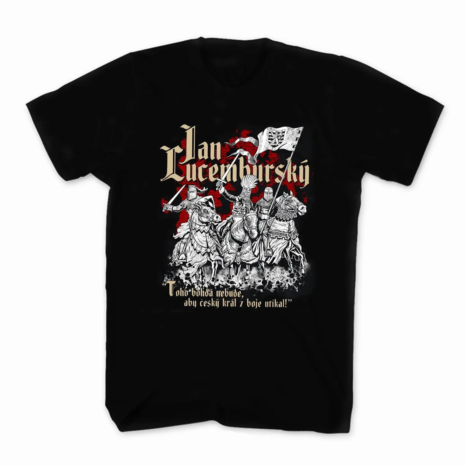 

Футболка King John of Luxembourg, 100% хлопок, с круглым вырезом, летняя повседневная мужская футболка с коротким рукавом, размер S-3XL