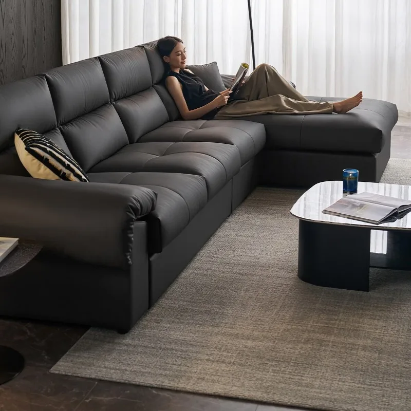 

Fabric sofa living room modern simple imitation cotton and linen L-shaped furniture