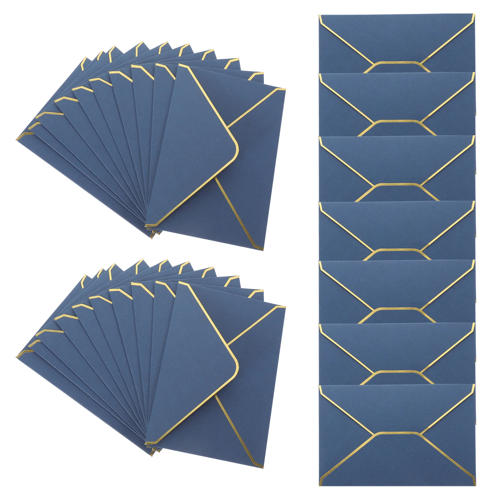 

50 шт. элегантные конверты с золотыми краями, гладкая бумага, свадебные пригласительные открытки, конверты для поздравительных открыток на день рождения