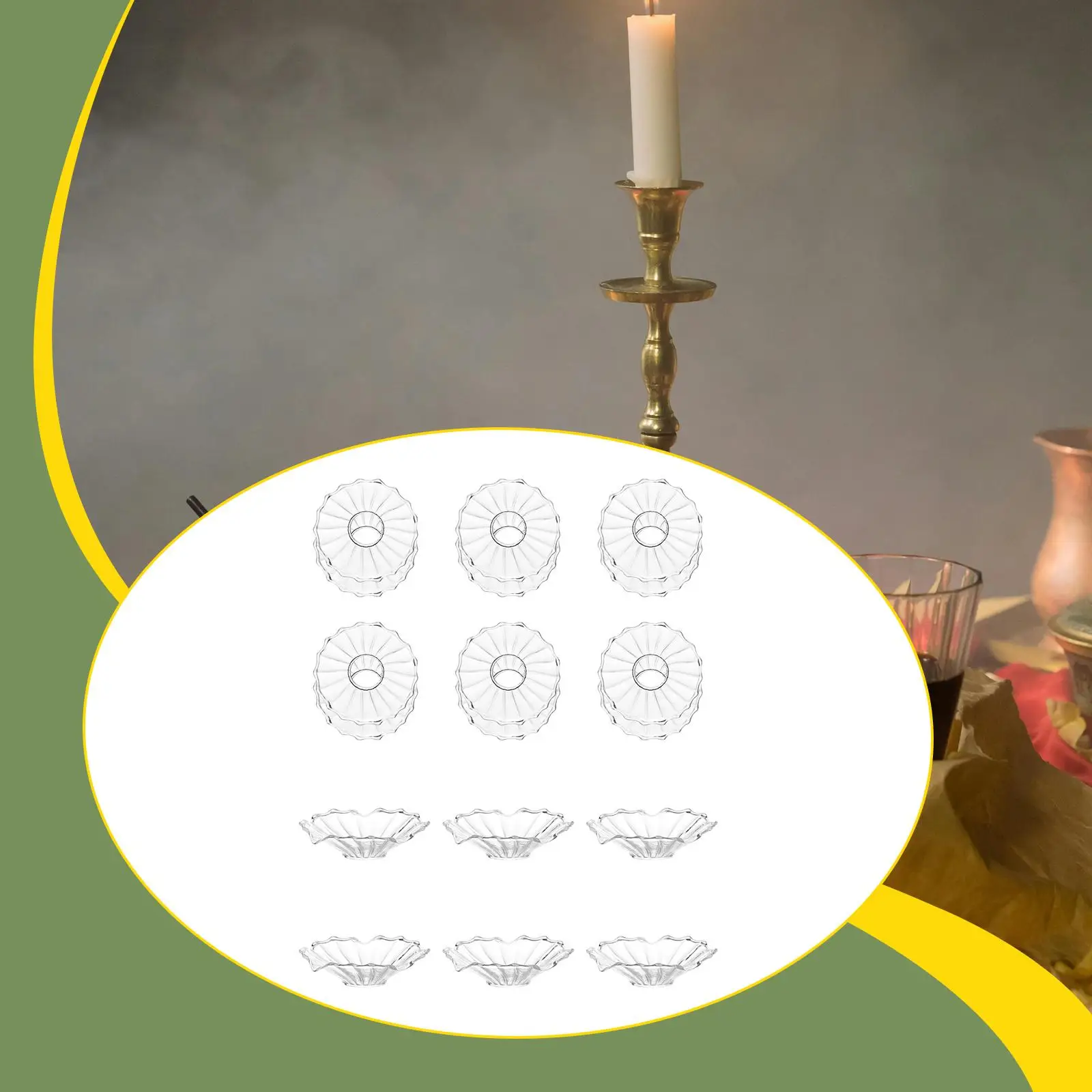 6Pcs Candle Drip Protectors Drip Guards for Candlelight Vigil Themed Party