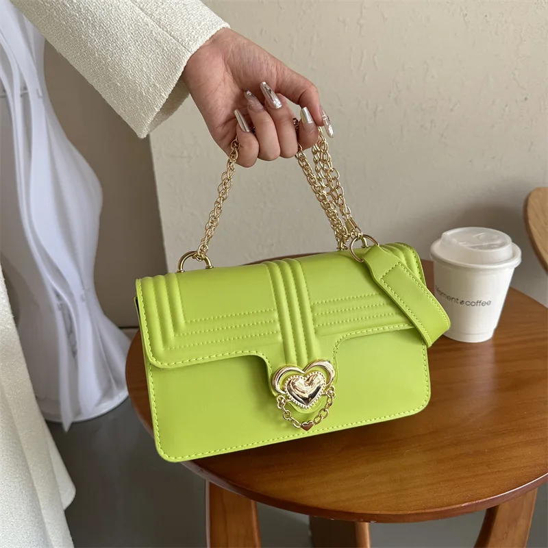 

2025 Embroidered Square Bag Womens Stylish Chain Strap Crossbody Purse Trendy Shoulder Bag Fashionable Small Handbag