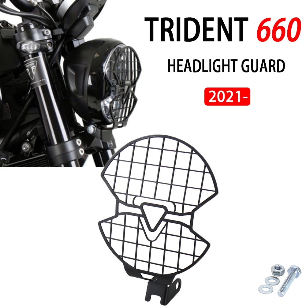 

New For Trident 660 Trident660 2021 2022 steel Headlight Protector Grille Guard Cover Protection Grill Motorcycle Accessorie