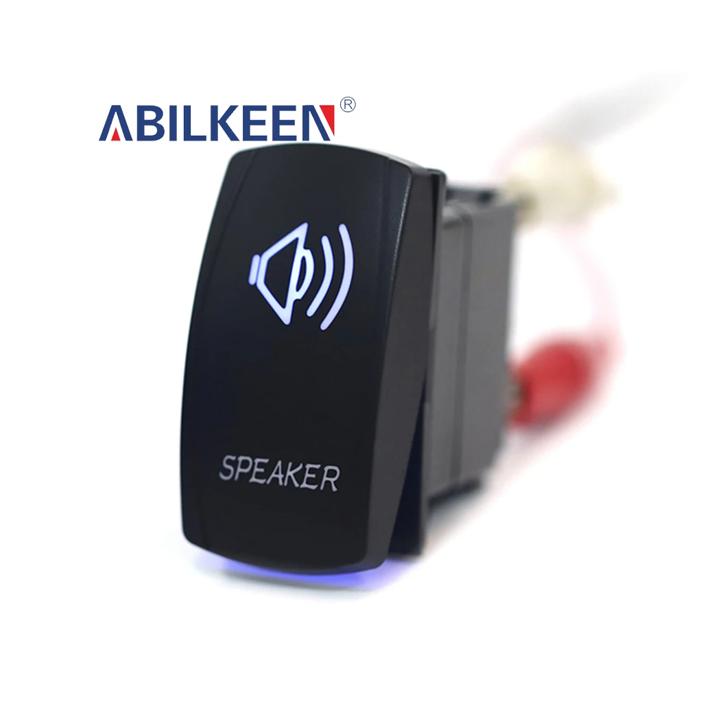 Factory Direct Speaker with Lasered Symbol  IP65 Waterproof Car Rocker Switch Metal 12V 24V for Car Boat ATV Electrical Device