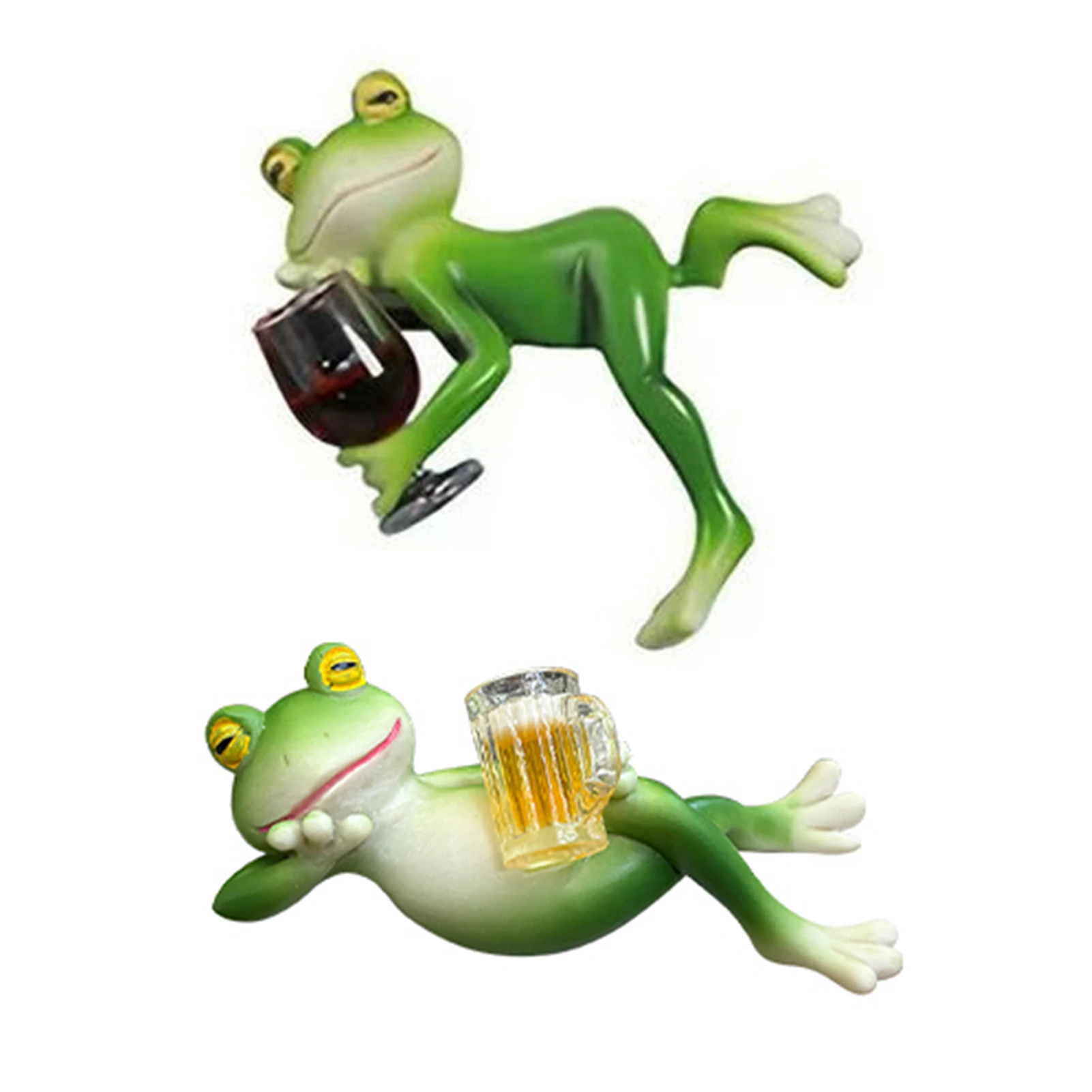 Drinken Kikker Beeldje Dierlijke Vorm Pop Opknoping op Mok Cup Velg Hanger Ornament desktop woondecoratie