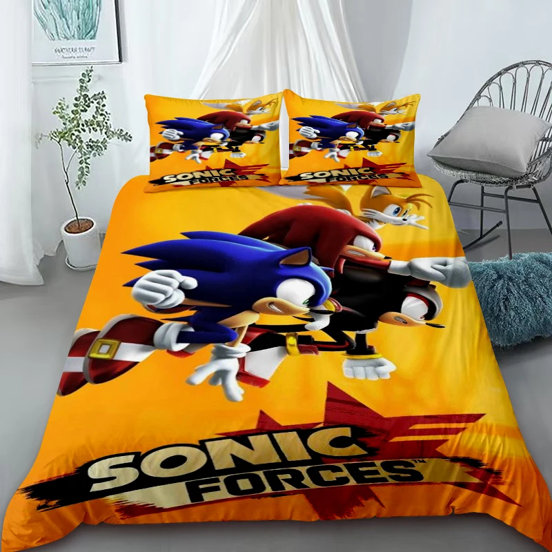 Duvet Cover Sonic Duvet Cover for Kids – Anime Bedding Set, Duvet Cover, Pillowcases – Bedroom Decor for Children and Teens - view 3