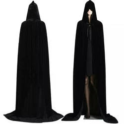 Halloween Kostüm Hochzeit Samt Mantel Robe Medieval Cape Gothic Haube Samt Frauen Männer Party Kostüm Mantel Zubehör