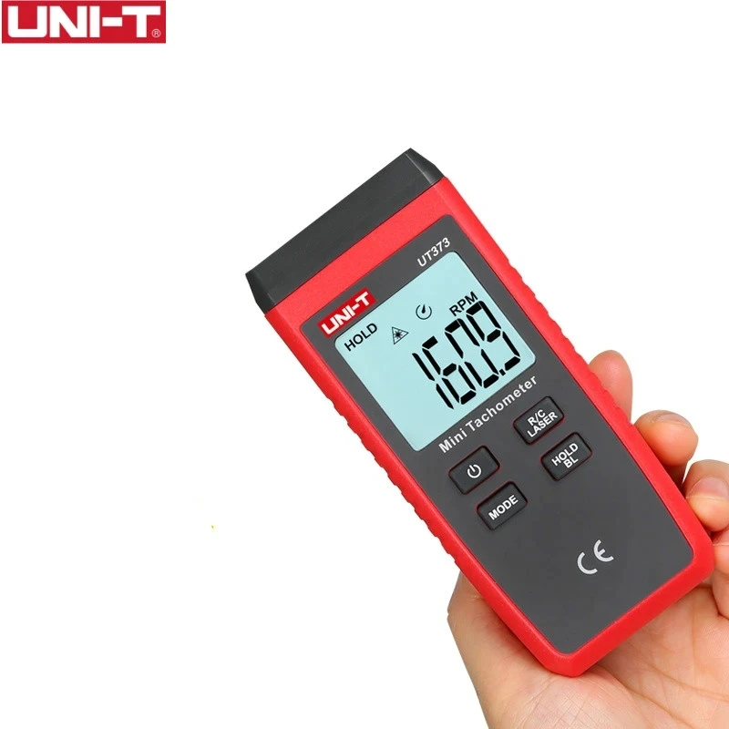 UNI-T UT373 Mini Digital Laser Tachometer Non-Contact Tachometer RPM Range 10-99999RPM Tachometer Odometer Backlight