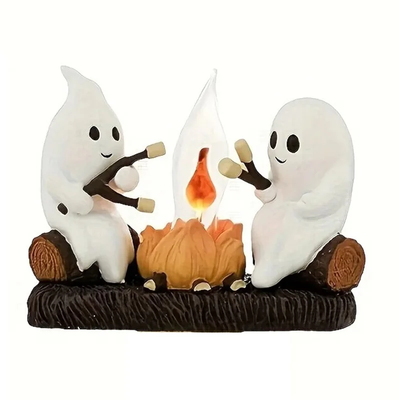 Ab06 fantasma fogueira cintilação luz noturna 3d fogueira fantasma nightlight fantasmas assar fogueira s'mores cintilação chama luz