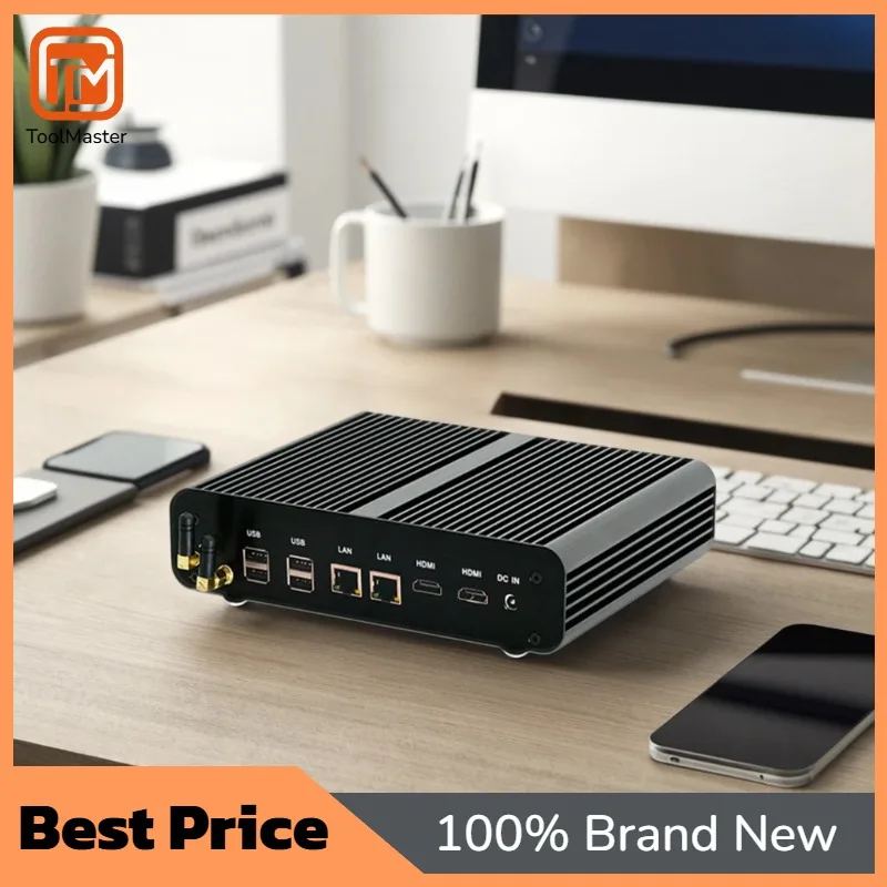 【New Arrival】Fanless Mini PC Core I7 4500U Dual LAN Dual HD RAID 4x USB3.0 4x USB2.0 Optical HTPC Desktop Gaming Computer WiFi E