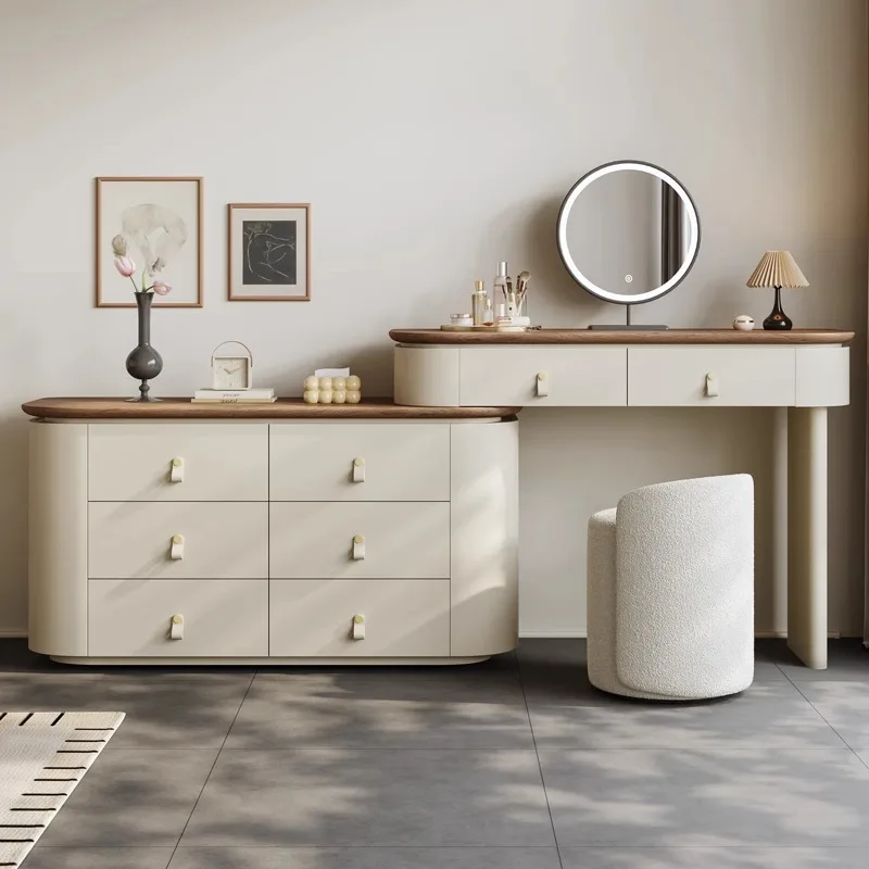 

Light Luxury Chinese-style Makeup Vanities Drawers Storage Home Bedroom Makeup Vanitie Telescopic Cabinet Furniture Kaptafel JTM