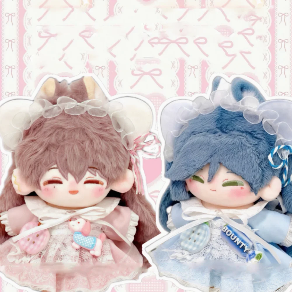 

Clothes Cute Dress 10cm Cotton Clothes Headband Cartoon Dog Clothes Outfit Cat Ear Suit Dress Up Set Accessories